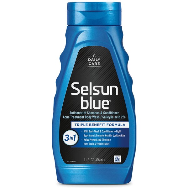 Selsun Blue Active 3-in-1 Dandruff Shampoo, 11 Ounce
