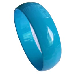 80s Neon Bracelet Colorful Round Acrylic Resin Bangle Bracelets Vintage Candy Color Chunky Thick Tortoiseshell Acetate Plate Wristbands for Women Party Jewelry Gifts﻿-Blue