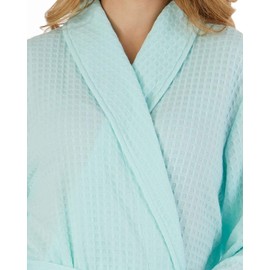 Slenderella Ladies Shawl Collar Waffle Gown HC3301 Mint XL