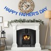 Fathers Day Decorations,Glitter Happy Fathers Day Banner,Blue Bunting Banner for