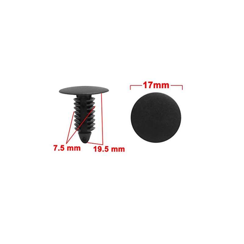 sourcing map Pack of 30 Pressure Pin Rivets Car Bumper