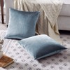 Decorative Throw Pillow Covers 16x16,Grey Blue Square Couch Pillow Covers,Velvet
