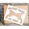 U.S. Army Military Police MP Stencil, Reusable & Sturdy, 11"