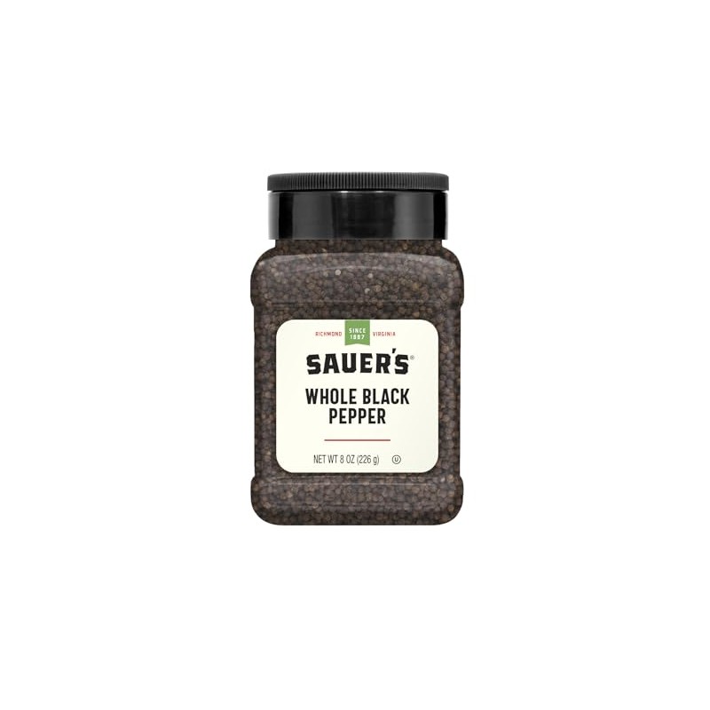 Sauer's Value, Whole Black Pepper, 8 Ounce (Pack of 1)