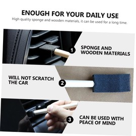 Mobestech 3Pcs Air Outlet Brush Soft Sponge Cleaning Brush for Car Interior Gap Dust Removal Non Scratch Design for Safe Detailing for Air Vents Tight Spaces