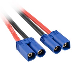 2 PCS EC5 Connector Male to 4mm Bullet Banana Plugs 12AWG Lead Adapter Cable for RC Battery Charger