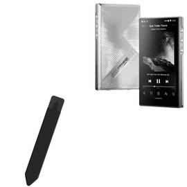 BoxWave Stylus Pouch Compatible with FiiO JM21 - Stylus PortaPouch, Pen Stylii Holder Carrier Portable Self-Adhesive - Jet Black