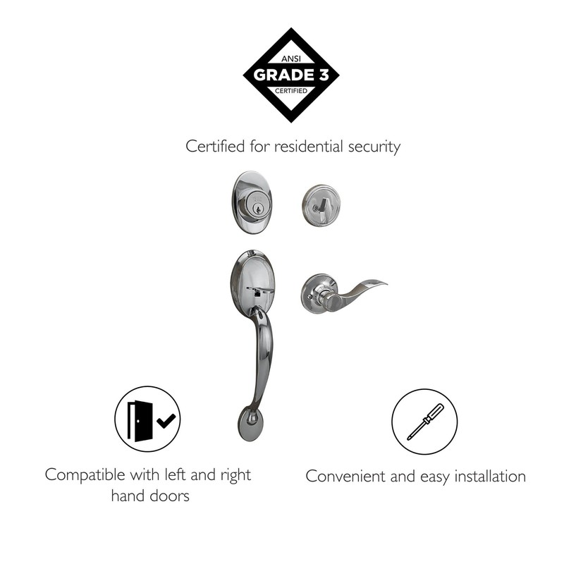Design House 779066 Coventry Handleset with Springdale Interior Lever and