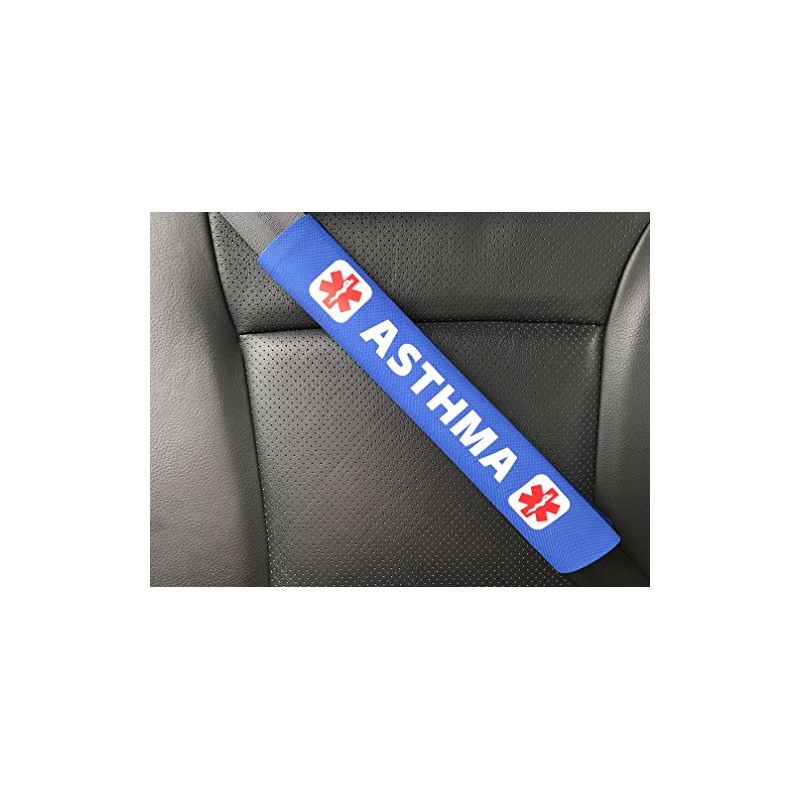 Asthma Medical Alert Seat Belt Cover (Royal Blue)