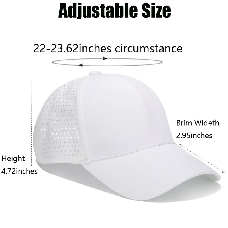 Men Breathable Quick Dry Baseball Cap Laser Perforated Mesh Ball