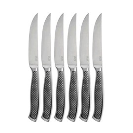 Wolfgang Puck 6 Piece Stainless Steel Steak Knife Set-Black-NEW IN BOX