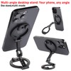 Dual Magnetic Ring Phone Mount - Foldable 360° Rotation CNC