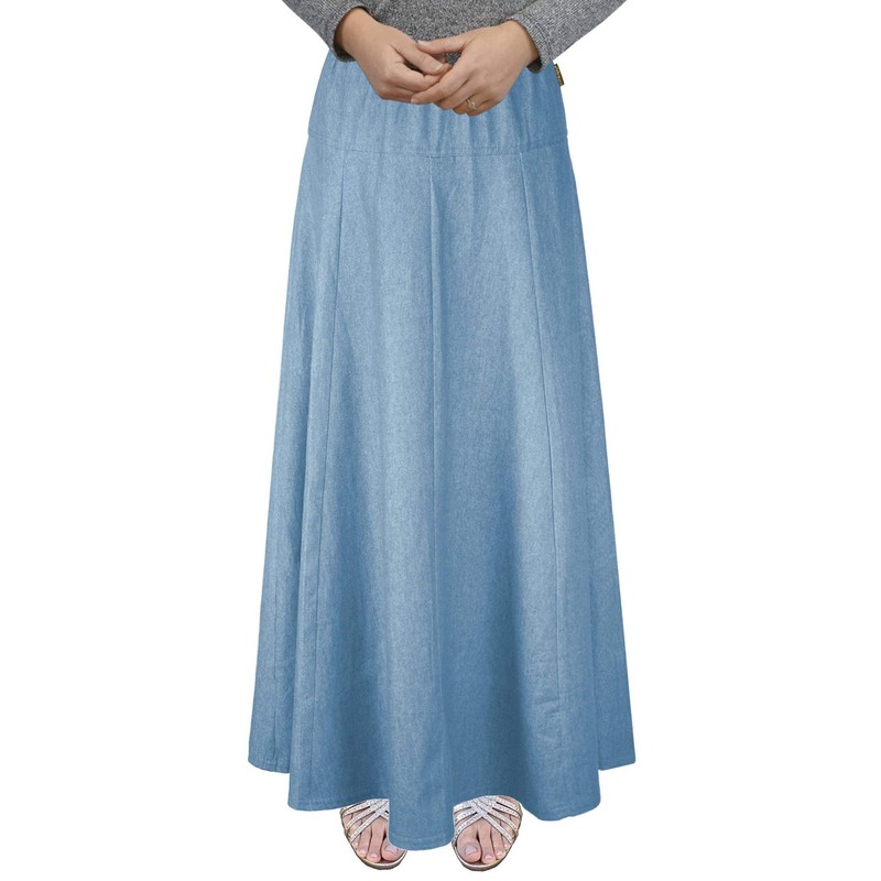 Maxi falda para mujer, ultra suave, ligera, ajustada a la