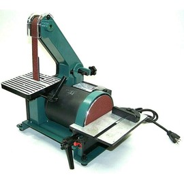 Generic 1" X 30" Belt & Disc Sander, 5" Disc, 3450 RPM, Top Bench Table, Sanding & Polishing, Multifunctional, Corded Electric, Green, 120V, 60Hz