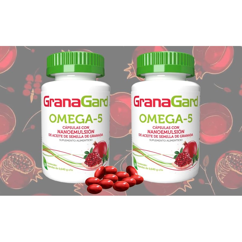 Duo Pack Granagard Omega Cáps Nanotecnología Cápsulas Aceite Semilla Granada