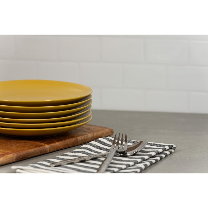 10 Strawberry Street Wazee Matte Coupe Dinnerware, Salad Plate, Yellow,