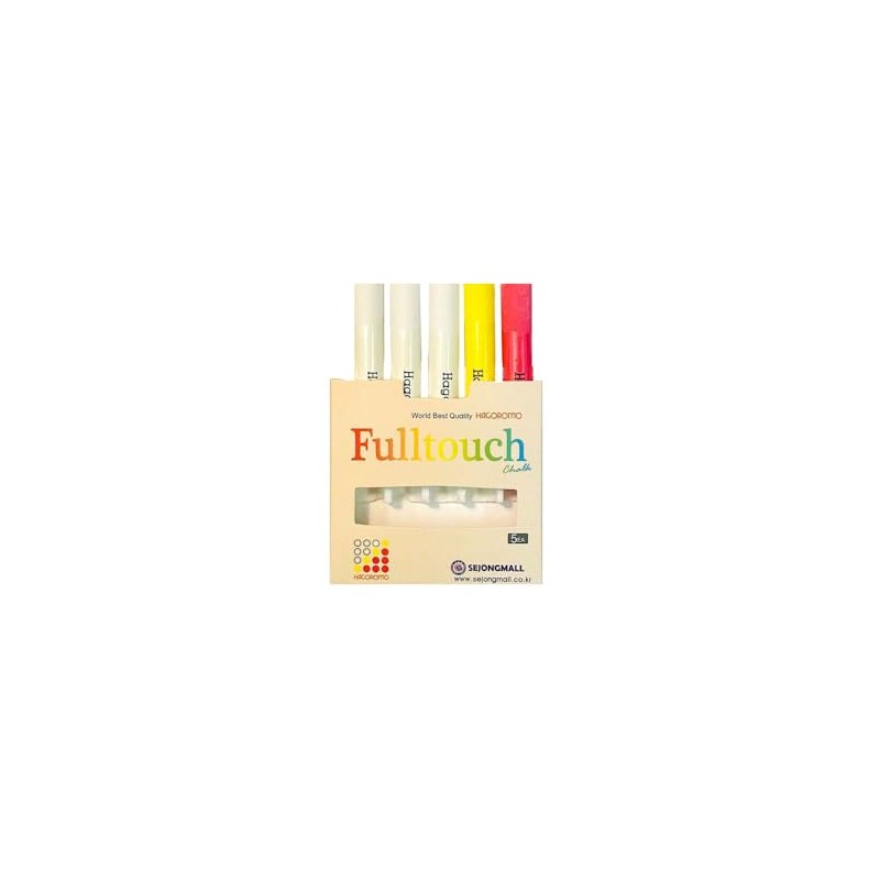 HAGOROMO Full Touch Chalk 3 Color Set (White, Red, Yellow)