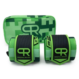PR Personal Record Heavy Duty Premium Wrist Wraps, More Elasticity, Reinforced Stitching, Extra Wide Strap, Strong Thumb Loop, Larry Wheels Weightlifting Wraps (Digital Neon)