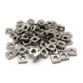 ProRaje Square Nut M6 Stainless Steel Low Shape/Flat Profile Stainless Steel A2-070 (V2A/304) DIN 562: Pack of 5