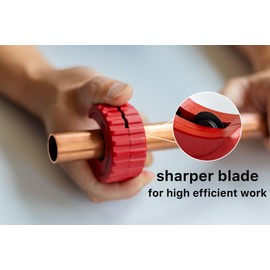 BearHut 3/4" Tube Cutter Copper Pipe Slice Zinc Alloy Body with 1 Replacement Cutting Wheel