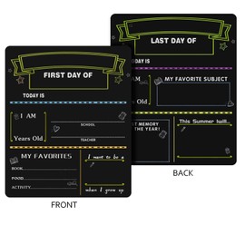 First Day and Last Day School Chalkboard - Back to School Sign 1st Day School Stats Photo Prop