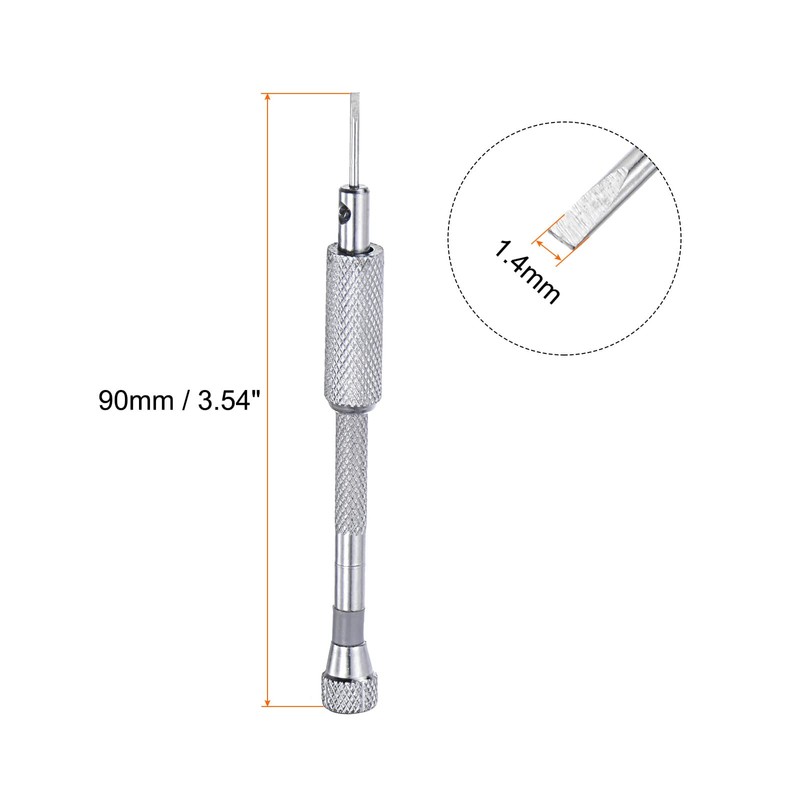 uxcell Micro Precision Screwdriver, 1.4mm Flat Head for Watch Eyeglasses