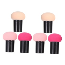 TOVINANNA 6pcs Makeup Sponge Set Mushroom Puff Dual-use Blending Sponge for Wet Dry Application Foundation Brush Concealer
