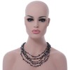 Avalaya Multistrand, Layered Hematite Glass Bead, Shell Nugget Bead Necklace