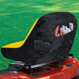 Seat Cover (Large) LP92334 Fits John Deere Mower up to 16.5'' - 18" High (Waterproof) (Four Convenient Pockets)(Made with Oxford 600d Fabric) Comes with Storage Pouch