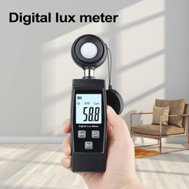 Light Meter, XRCLIF Handheld Lux Meter for Ambient Light Intensity Monitoring, Digital Photometer Range up to 200,000 Lux, Photo Illuminance Sensor with MAX/MIN Data Hold for Grow Plants Led