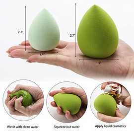 10 piezas de esponja de maquillaje en forma de huevo de base de esponja de mezcla multicolor de belleza Set impecable para crema líquida y polvo