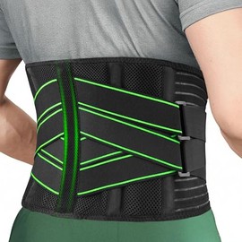 Faja Lumbar Dolor de Espalda Baja, cinturón de Soporte Transpirable, Soporte Lumbar para Hombres y Mujeres, Faja con Correas de Soporte Ajustables y A