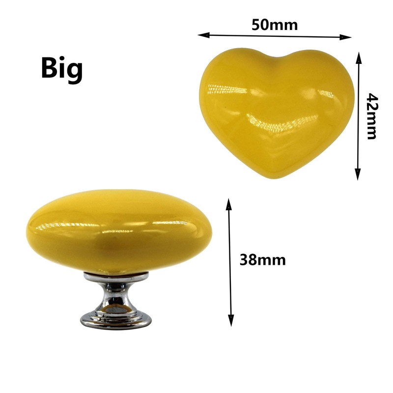 Zerniple Red Ceramic Handle Pull Door knobs Cabinet Handles for