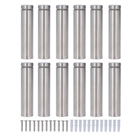 Natudeco 12 Set 19x80mm Stainless Steel Standoff Screws Advertising Screws Mounting Hardware Spacer Kit for Hanging Acrylic Picture Frame