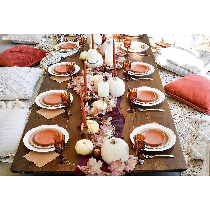 Fun Express Bulk 48 Count Amber Patterned Wine Glasses, Plastic,