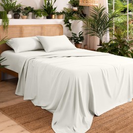 Ivy Union Twin Extra Long Sheet Set - Ultra-Soft Cooling with Deep Pockets - Breathable, Easy-Fit - Hotel Luxury Bedding Sheets & Pillowcases (Twin XL, Cream)