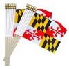 TSMD Maryland State Flags Small Mini Hand Held Stick Flags,5x8