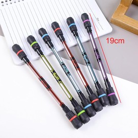 YUNYAN 6 Sticks Gaming Spinning Pen 19 cm Pen Spinning Stick Rotating Pen Non-Slip Writeable Pen for Pressure Relief Student Entertainment Office Supplies (0.5 mm)