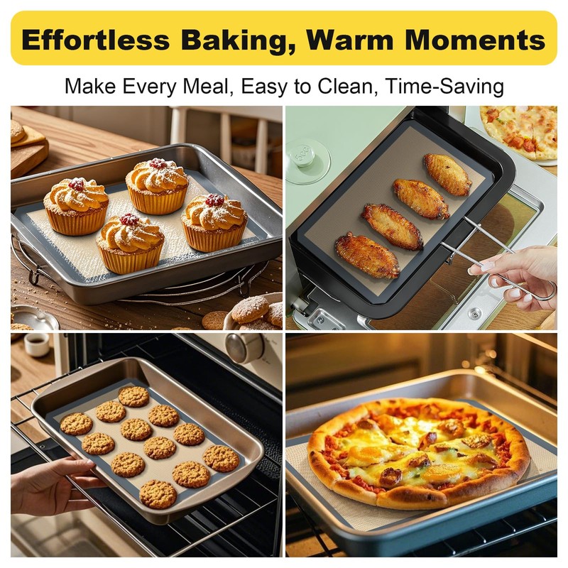 Silicone Baking Mat, 16.5" x 11.6" Silicone Cookie Sheets for
