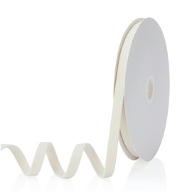 Velvet Ribbon Ivory 3/8 inch, Continuous 20 Yards Double Faced Velvet Ribbon Great for Christmas Tree Ornaments,Gift Wrapping,Bow Making,Wreath Decoration,Wedding,Party,Handmade Crafts