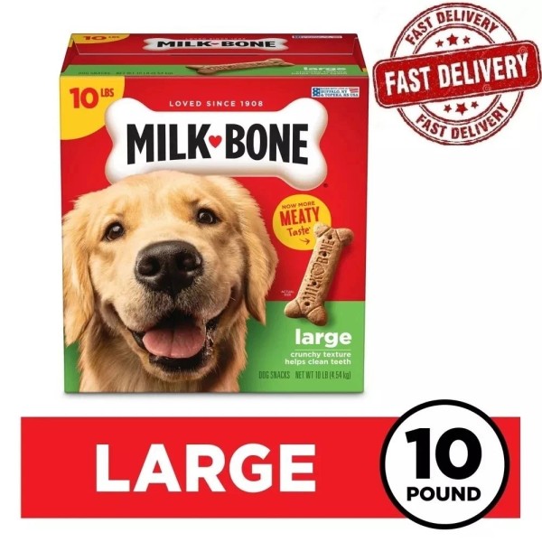 Milk-Bone Original Dog Biscuits, Large Crunchy Dog Treats, 10 lbs.