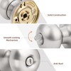 GOBEKOR 8 Pack Brushed Nickel Privacy Door Knobs Stainless Steel