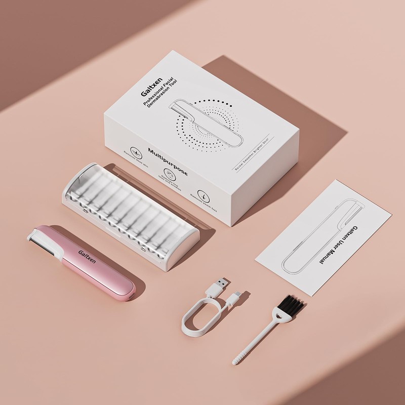 Galtxen Dermaplaning Tool for Women Pink - Facial Exfoliation &