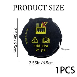 Radiator Caps, Coolant Reservoir Cap Replacement, Radiator Expansion Water Tank CapEasy, Installation for Regular Maintenance and Emergency Replacement （Black）