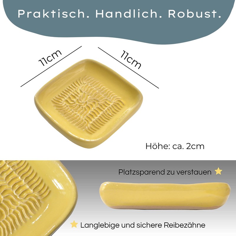 Original Ceramico Ceramic Garlic Grater, Ginger, Nutmeg, Handmade in Finland