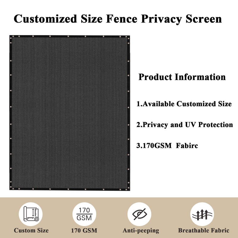 Cisvio 4ft x50ft Privacy Screen Fence 90% Blockage Heavy Duty