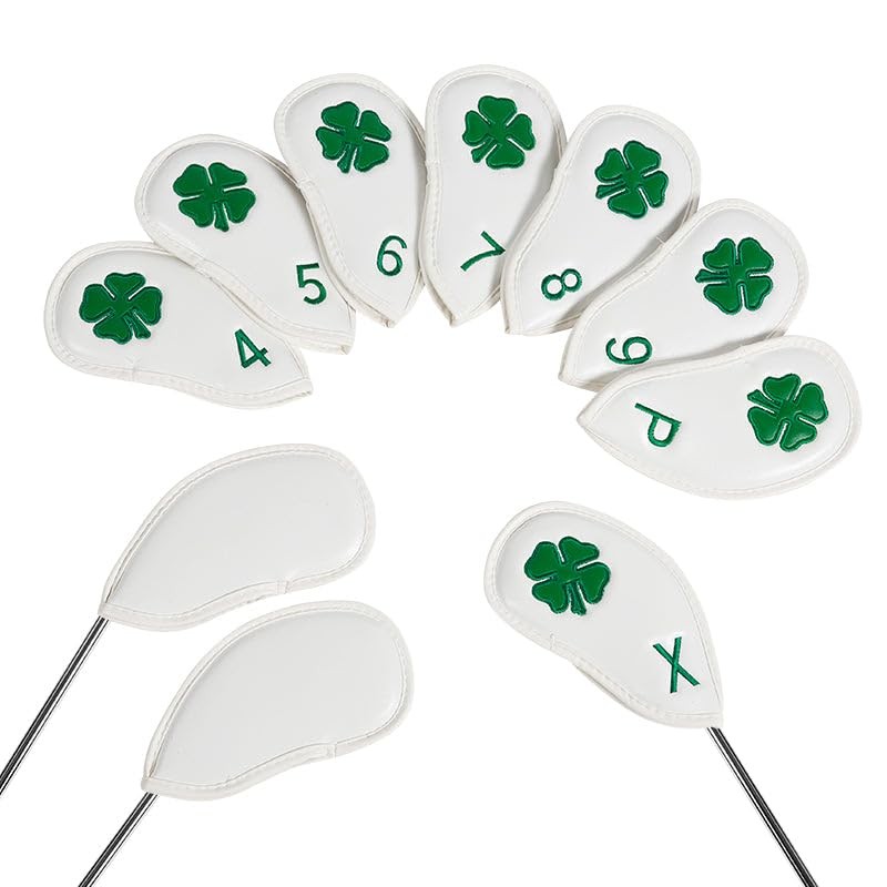 Leather Golf Club Iron Head Covers | 10 Piece Set