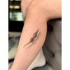 Semi Permanent Tattoos, Crocodile with 3D Shadow Design, Medium