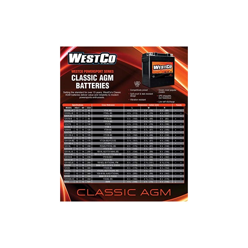 MK Battery WestCo 12V7A-BS Factory Activated Maintenance-Free Rechargeable Sealed Lead-Acid