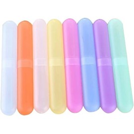 2 Pcs Travel Toothbrush Holder Case Boxes Tube Cover Toothbrush Storage Box Reusable Plastic Toothbrush Box Travel Containers Box Professional Random Color
